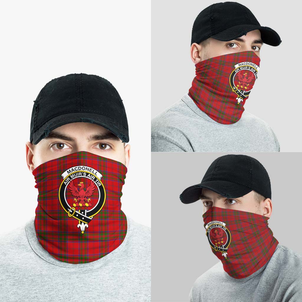 MacDonell of Keppoch Tartan Neck Gaiters, Tartan Bandanas, Tartan Head Band with Family Crest