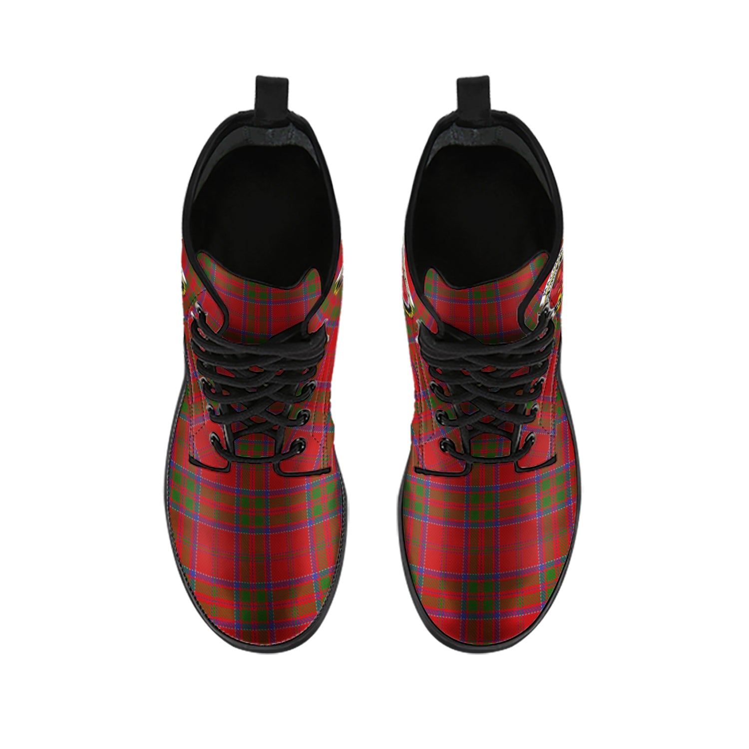 macdonell-of-keppoch-tartan-leather-boots-with-family-crest