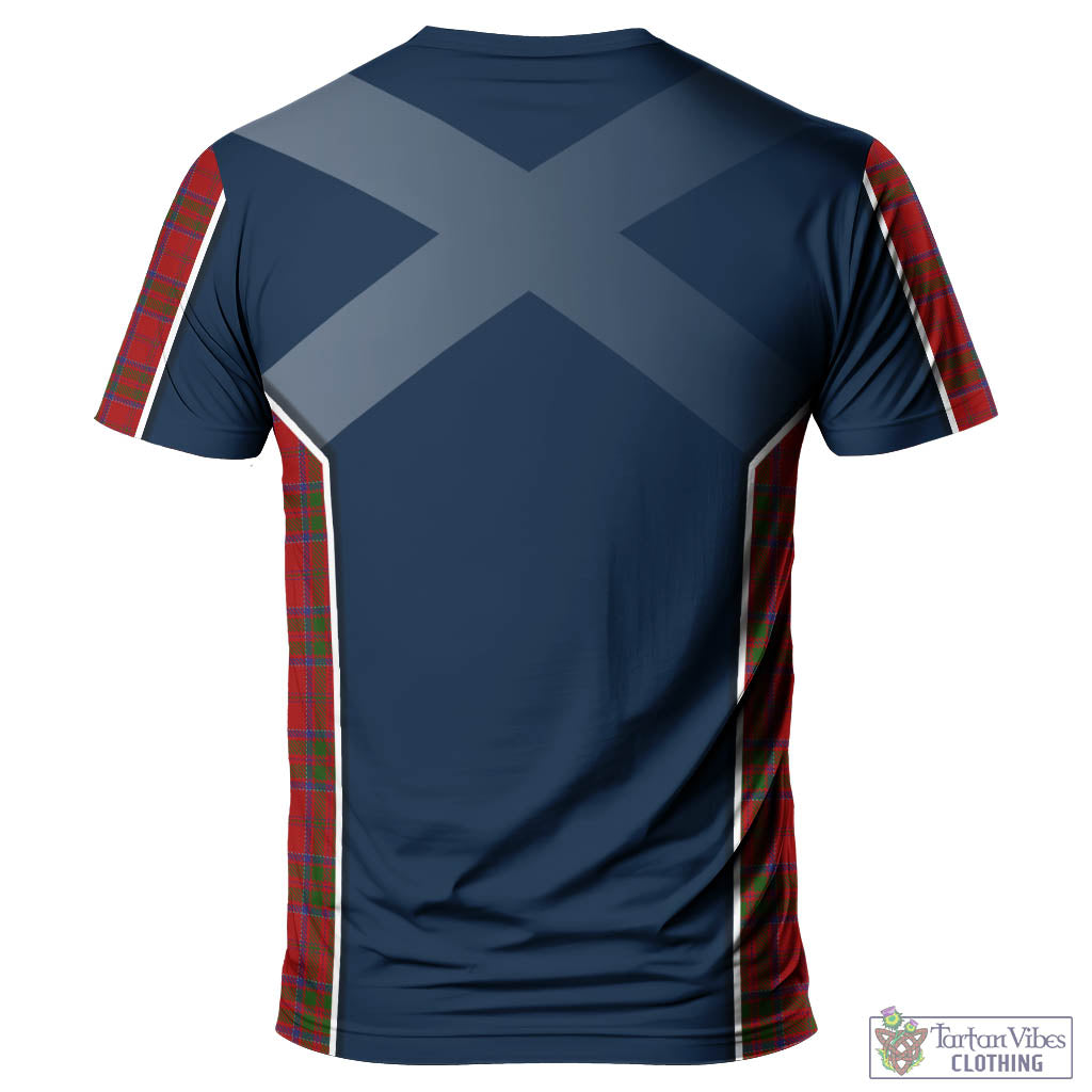 Tartan Vibes Clothing MacDonell of Keppoch Tartan T-Shirt with Family Crest and Scottish Thistle Vibes Sport Style