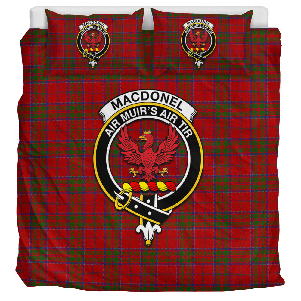 MacDonell of Keppoch Tartan Bedding Set with Family Crest UK Bedding Set UK Super King 104*94 inch - Tartan Vibes Clothing