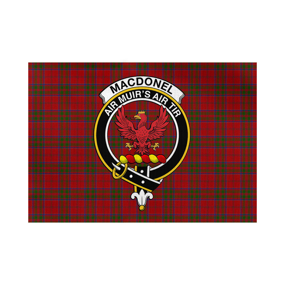 macdonell-of-keppoch-tartan-flag-with-family-crest