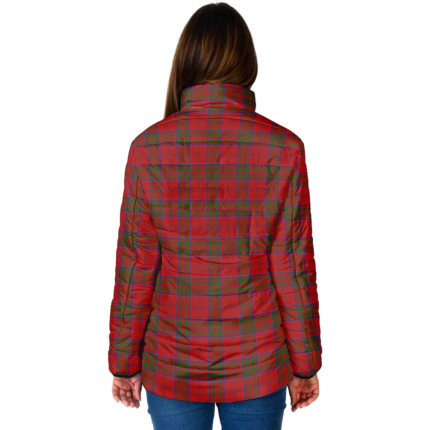 MacDonell of Keppoch Tartan Padded Jacket with Family Crest - Tartan Vibes Clothing