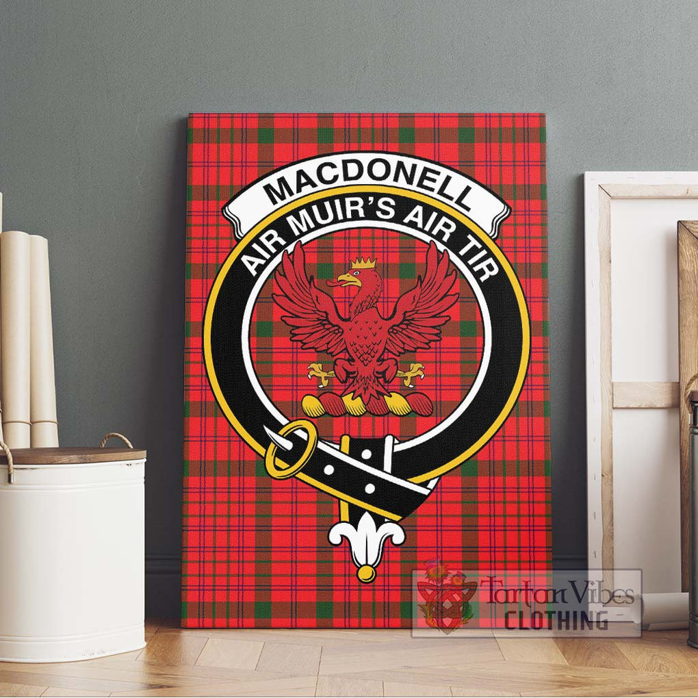 MacDonell of Keppoch Modern Tartan Canvas Print Wall Art with Family Crest Without Frame - Tartan Vibes Clothing