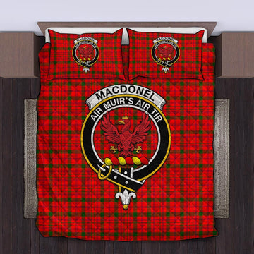 MacDonell of Keppoch Modern Tartan Quilt Bed Set with Family Crest