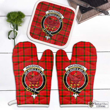 MacDonell of Keppoch Modern Tartan Combo Oven Mitt & Pot-Holder with Family Crest