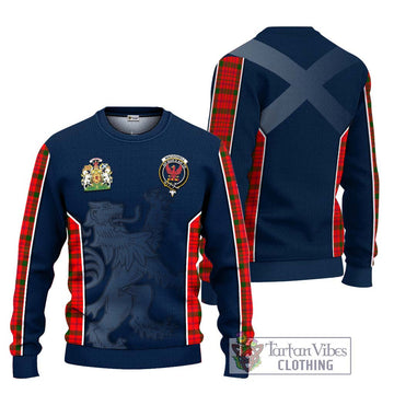 MacDonell of Keppoch Modern Tartan Ugly Sweater with Family Crest and Lion Rampant Vibes Sport Style