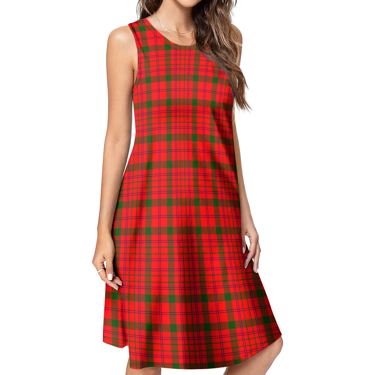 MacDonell of Keppoch Modern Tartan Womens Casual Dresses - Tartanvibesclothing