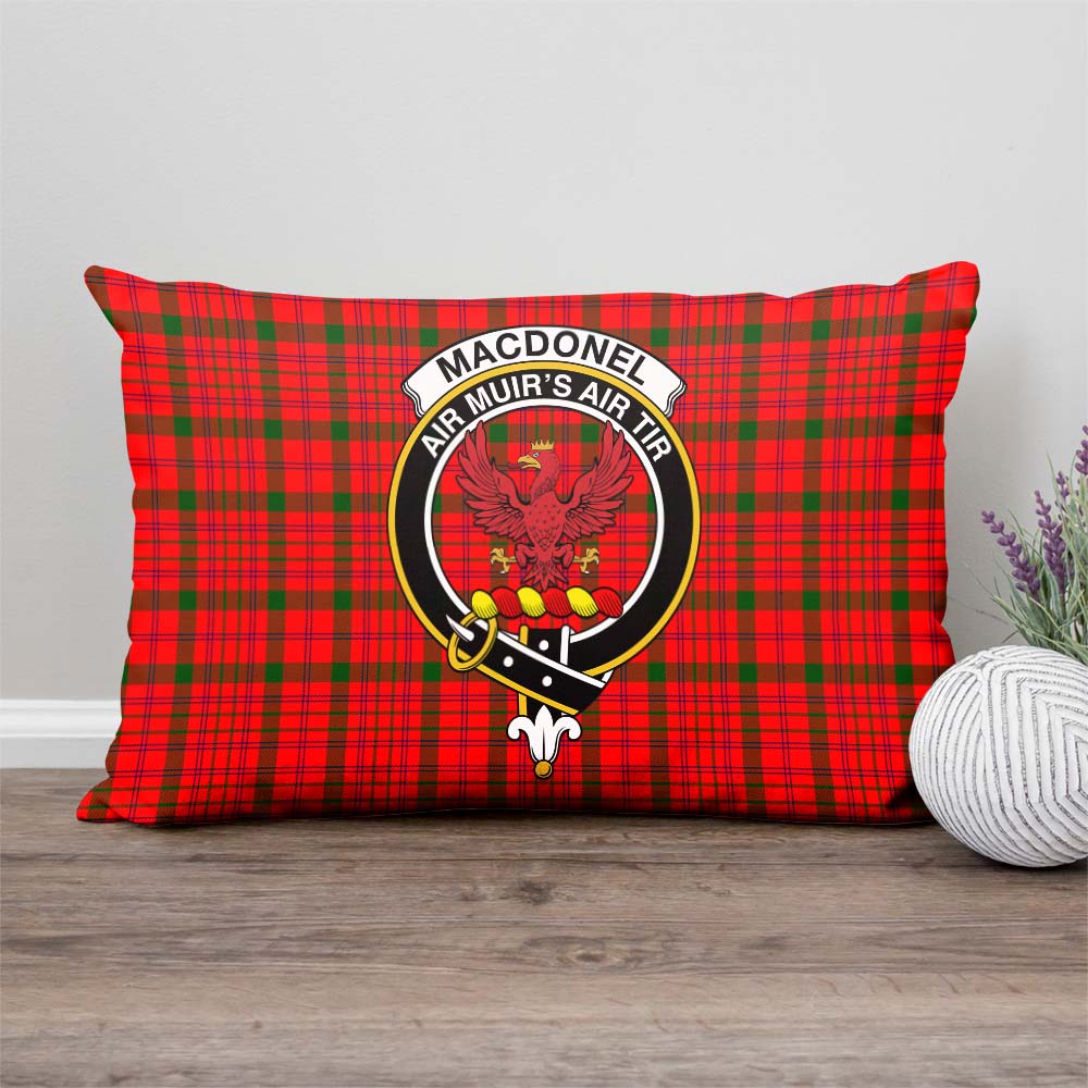 MacDonell of Keppoch Modern Tartan Pillow Cover with Family Crest Rectangle Pillow Cover - Tartanvibesclothing