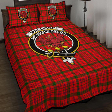 MacDonell of Keppoch Modern Tartan Quilt Bed Set with Family Crest