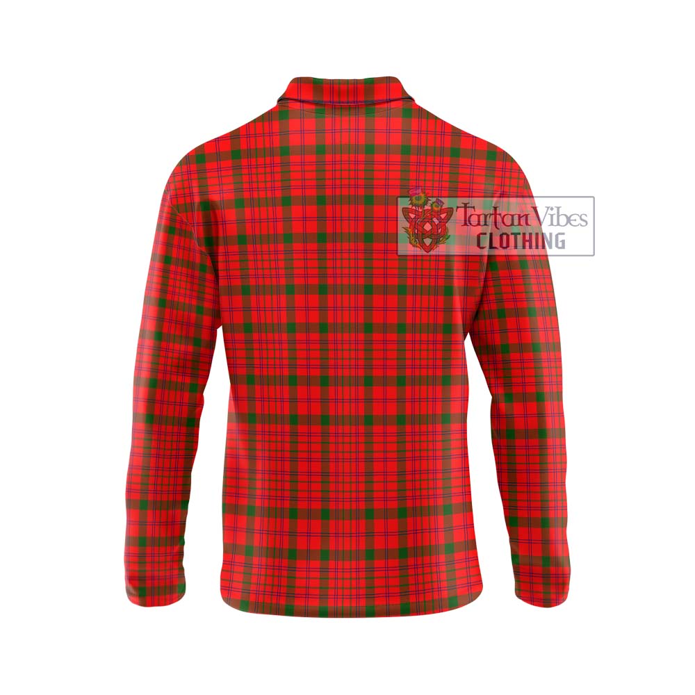 MacDonell of Keppoch Modern Tartan Long Sleeve Polo Shirt with Family Crest DNA In Me Style - Tartanvibesclothing Shop