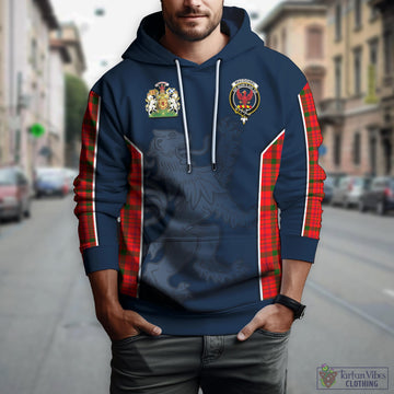 MacDonell of Keppoch Modern Tartan Hoodie with Family Crest and Lion Rampant Vibes Sport Style