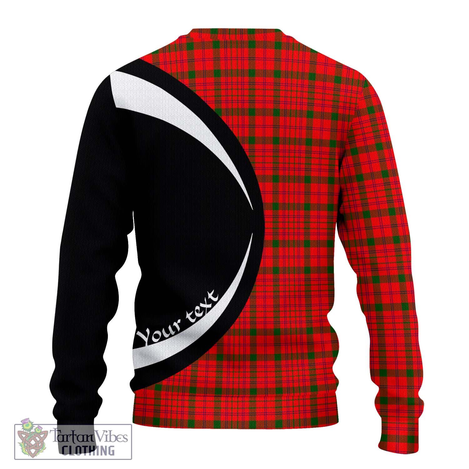 MacDonell of Keppoch Modern Tartan Knitted Sweater with Family Crest Circle Style - Tartan Vibes Clothing