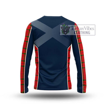 MacDonell of Keppoch Modern Tartan Long Sleeve T-Shirt with Family Crest and Lion Rampant Vibes Sport Style