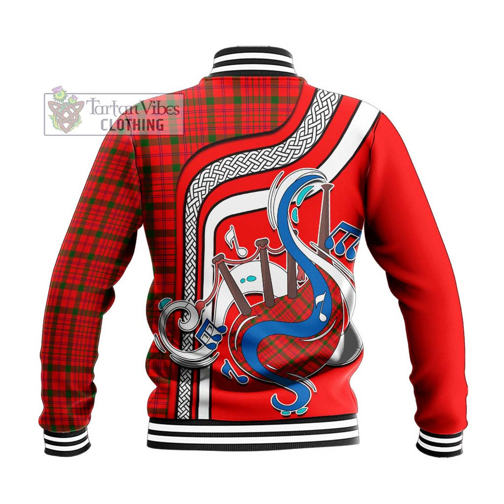 Tartan Vibes Clothing MacDonell of Keppoch Modern Tartan Baseball Jacket with Epic Bagpipe Style