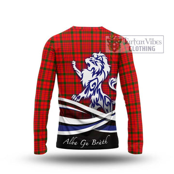 MacDonell of Keppoch Modern Tartan Long Sleeve T-Shirt with Alba Gu Brath Regal Lion Emblem