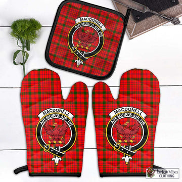 MacDonell of Keppoch Modern Tartan Combo Oven Mitt & Pot-Holder with Family Crest