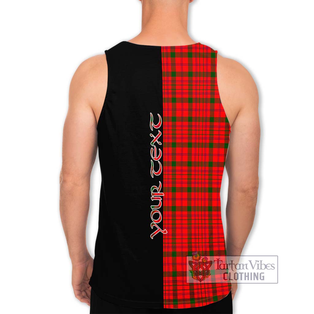 MacDonell of Keppoch Modern Tartan Men's Tank Top with Family Crest and Half Of Me Style - Tartanvibesclothing Shop