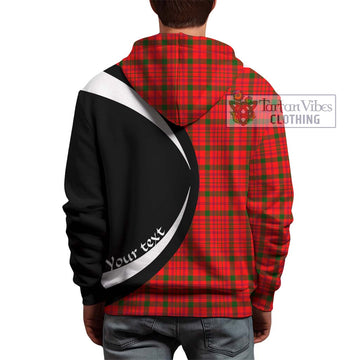 MacDonell of Keppoch Modern Tartan Hoodie with Family Crest Circle Style