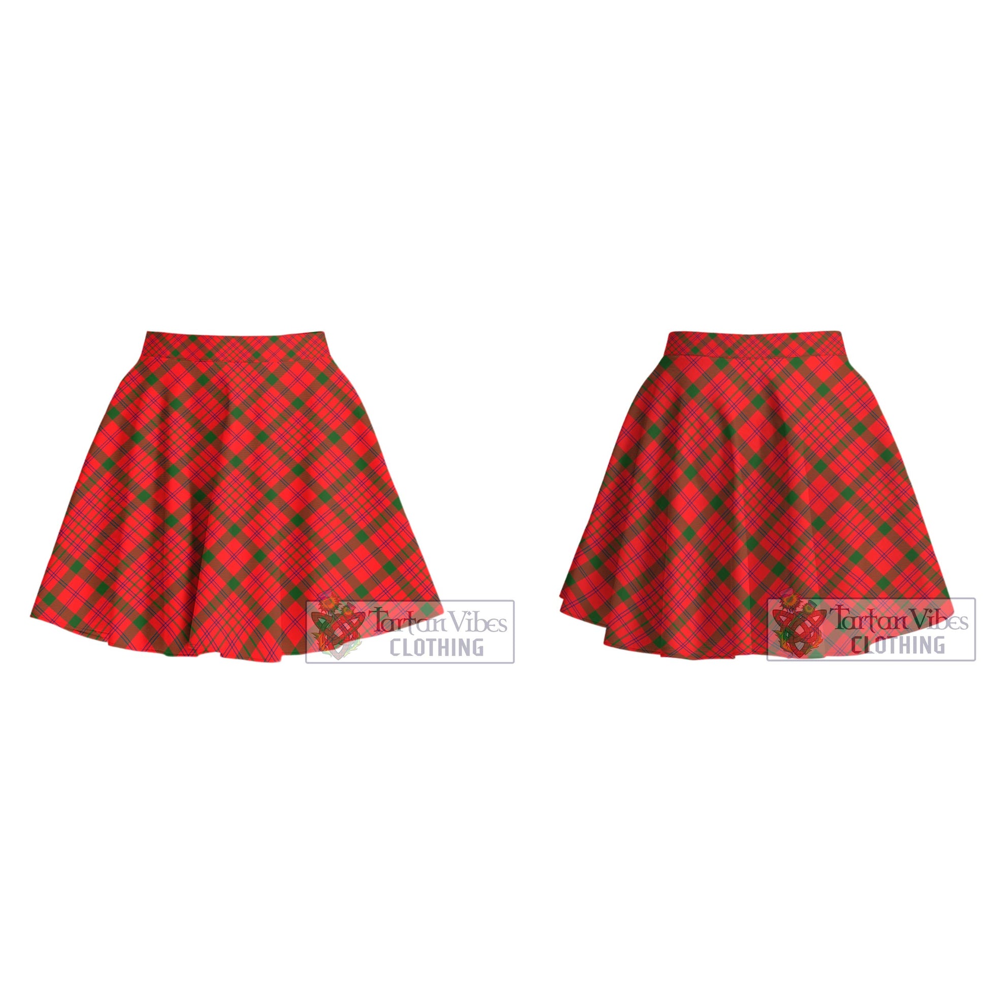 Tartan Vibes Clothing MacDonell of Keppoch Modern Tartan Women's Plated Mini Skirt