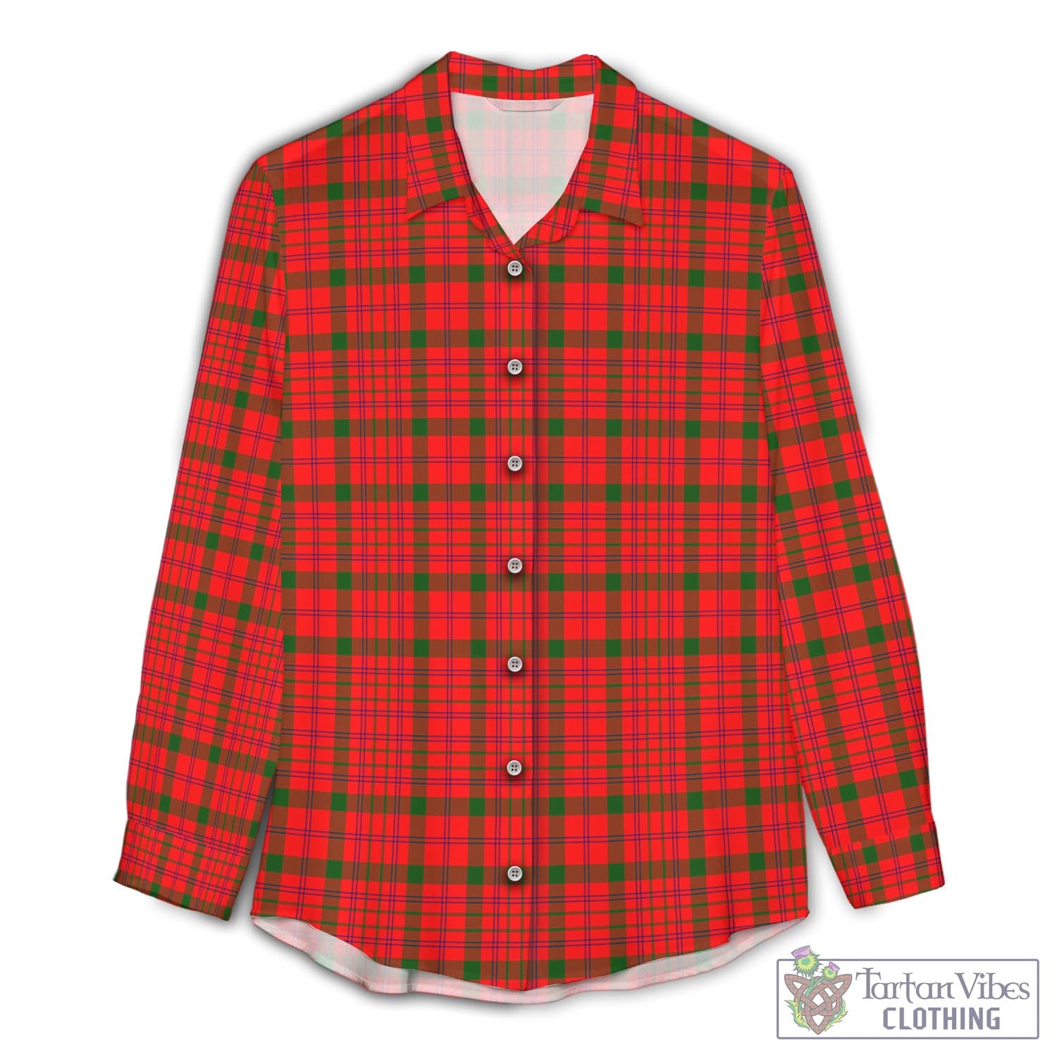 MacDonell of Keppoch Modern Tartan Womens Casual Shirt