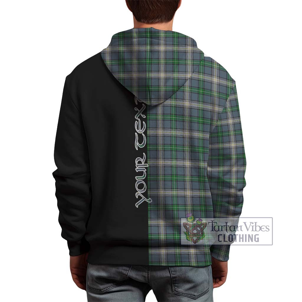 Tartan Vibes Clothing MacDouall Tartan Hoodie with Family Crest and Half Of Me Style