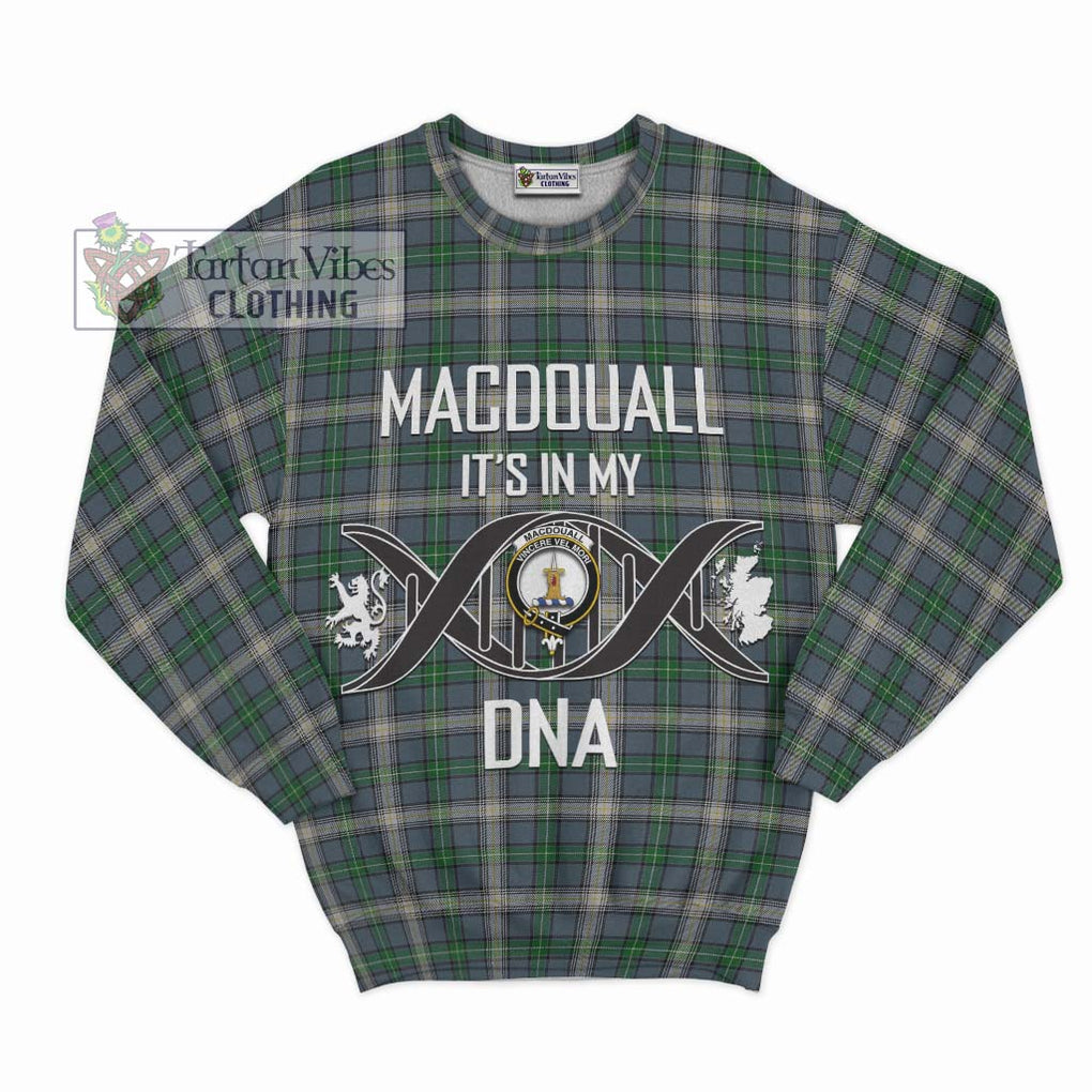 MacDouall Tartan Sweatshirt with Family Crest DNA In Me Style - Tartan Vibes Clothing