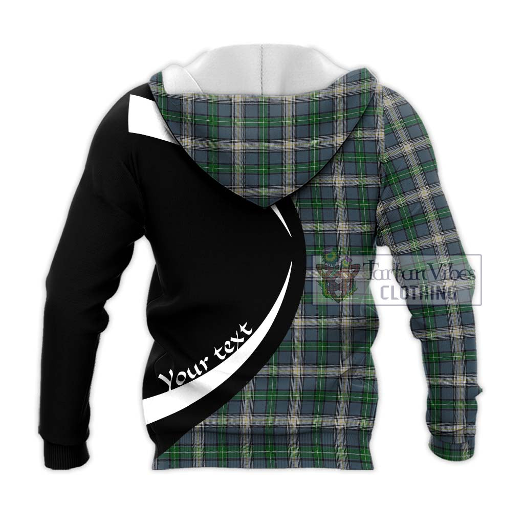 MacDouall Tartan Knitted Hoodie with Family Crest Circle Style - Tartan Vibes Clothing