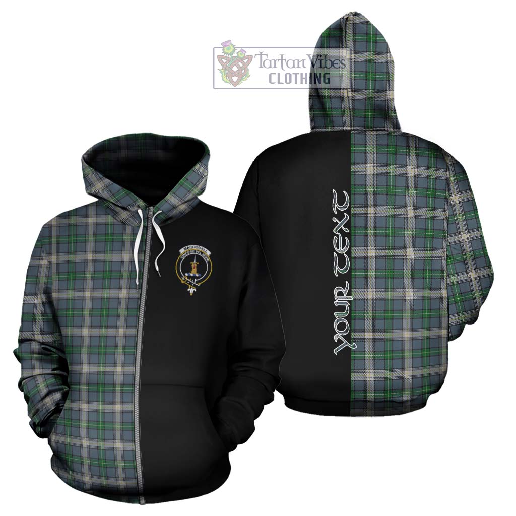 Tartan Vibes Clothing MacDouall Tartan Hoodie with Family Crest and Half Of Me Style