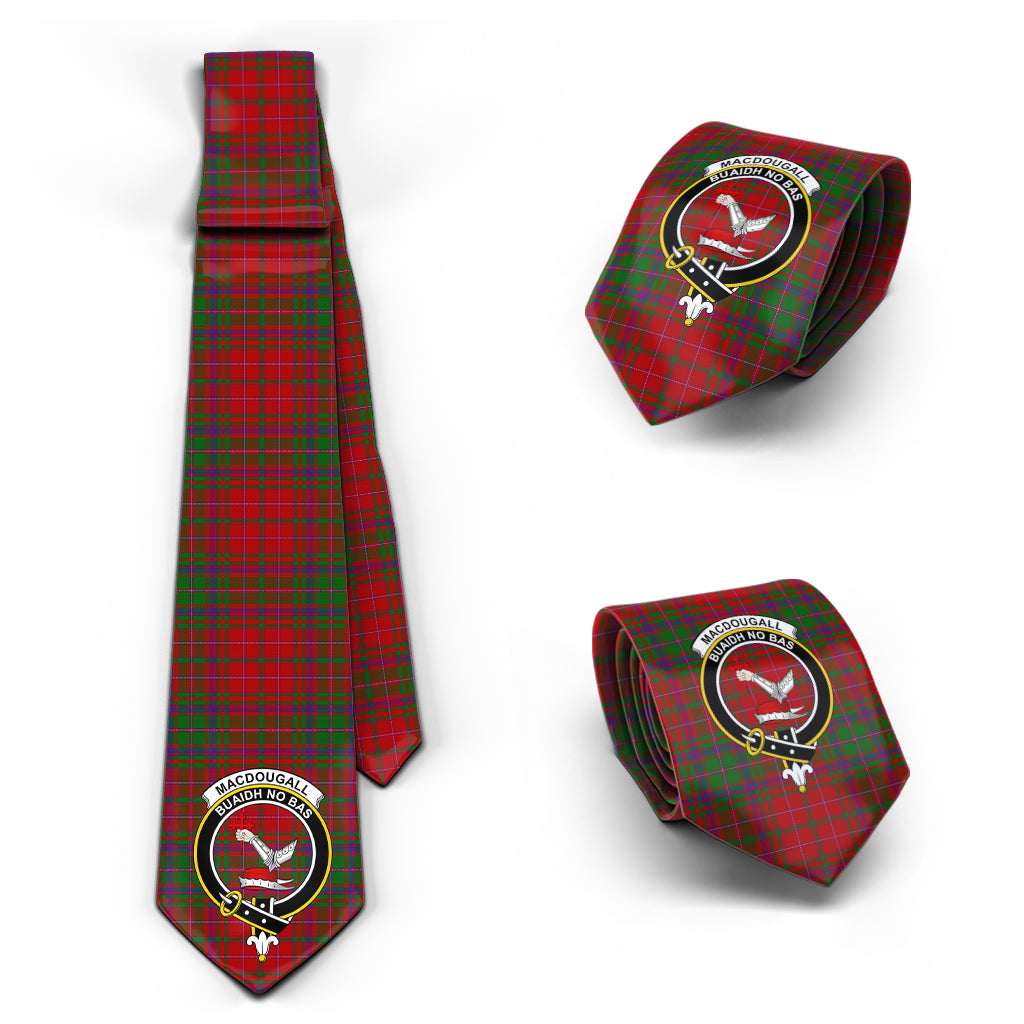 MacDougall (McDougall) Tartan Classic Necktie with Family Crest Necktie One Size - Tartan Vibes Clothing