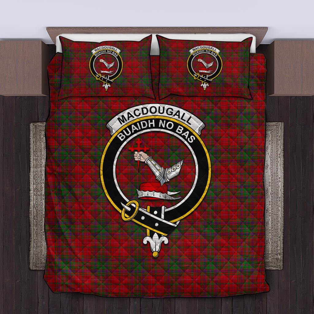 MacDougall (McDougall) Tartan Quilt Bed Set with Family Crest Twin - Tartan Vibes Clothing