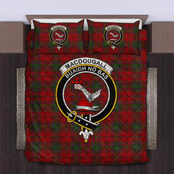 MacDougall (McDougall) Tartan Quilt Bed Set with Family Crest