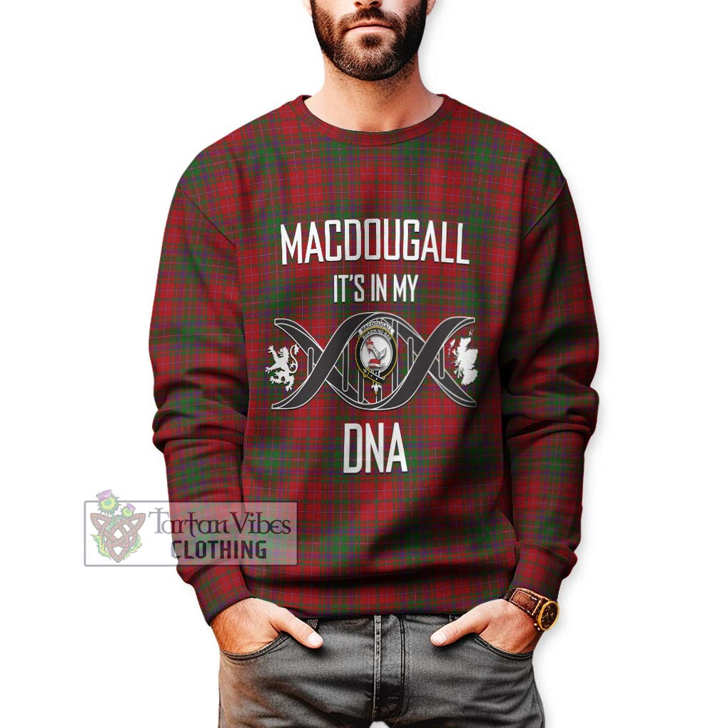 MacDougall (McDougall) Tartan Sweatshirt with Family Crest DNA In Me Style Unisex - Tartanvibesclothing Shop