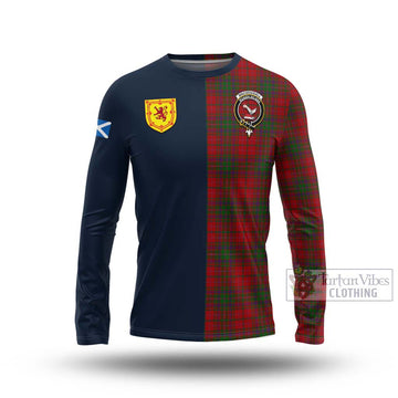 MacDougall (McDougall) Tartan Long Sleeve T-Shirt Alba with Scottish Lion Royal Arm Half Style