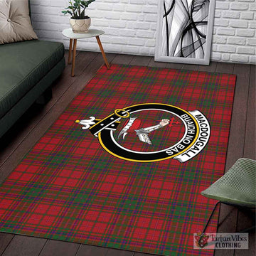 MacDougall (McDougall) Tartan Area Rug with Family Crest