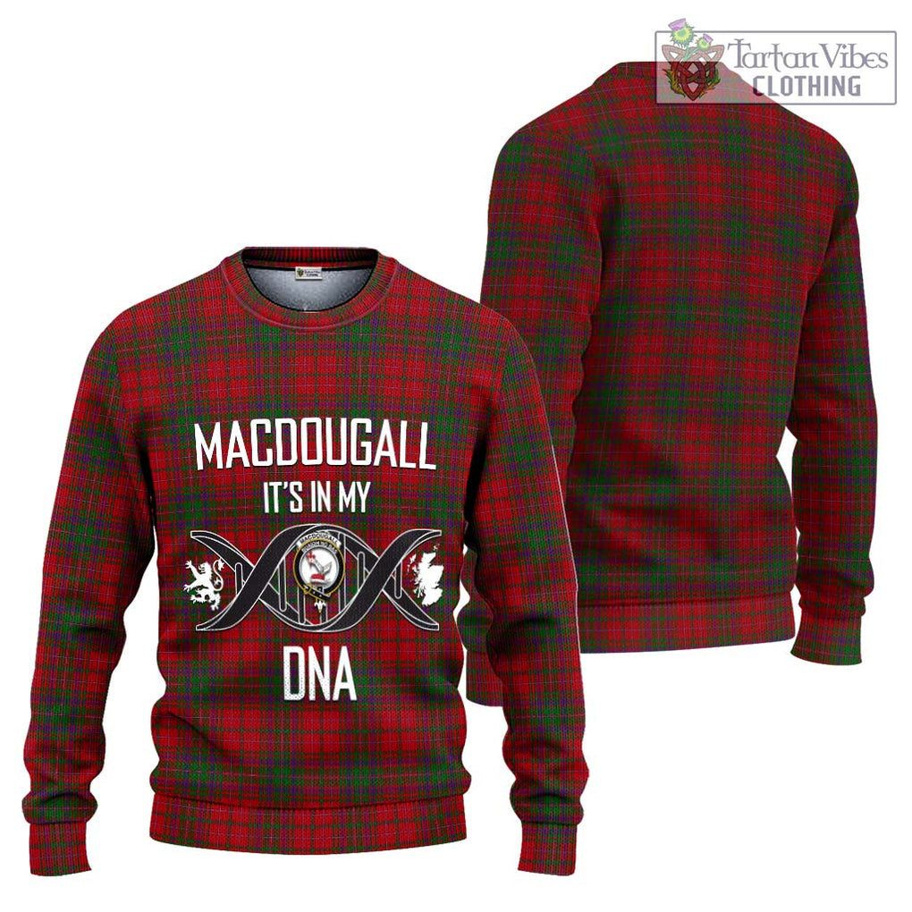 MacDougall (McDougall) Tartan Knitted Sweater with Family Crest DNA In Me Style Unisex - Tartanvibesclothing Shop