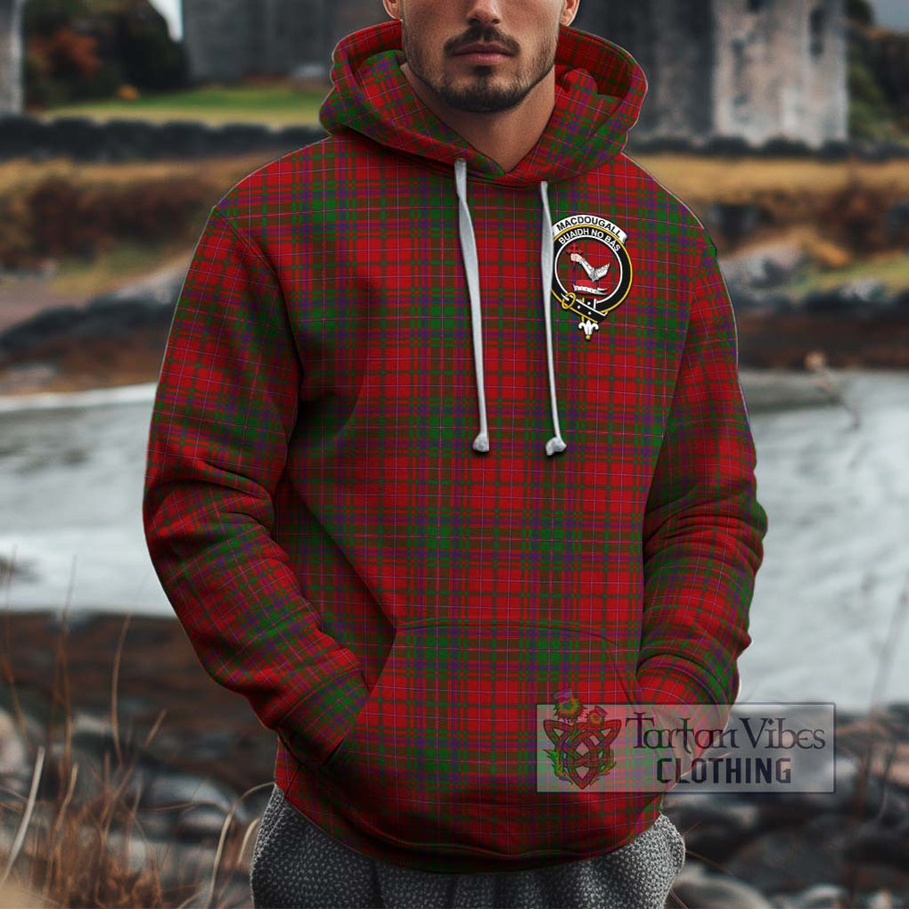 MacDougall (McDougall) Tartan Cotton Hoodie with Family Crest Pullover Hoodie XS - Tartan Vibes Clothing