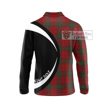 MacDougall (McDougall) Tartan Long Sleeve Polo Shirt with Family Crest Circle Style