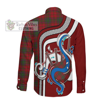 MacDougall (McDougall) Tartan Long Sleeve Button Shirt with Epic Bagpipe Style