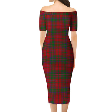 MacDougall (McDougall) Tartan Off Shoulder Lady Dress