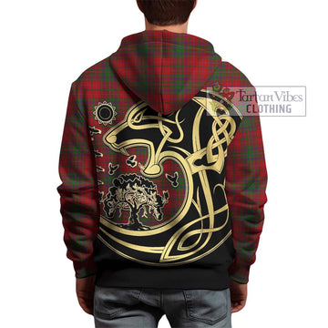 MacDougall (McDougall) Tartan Hoodie with Family Crest Celtic Wolf Style