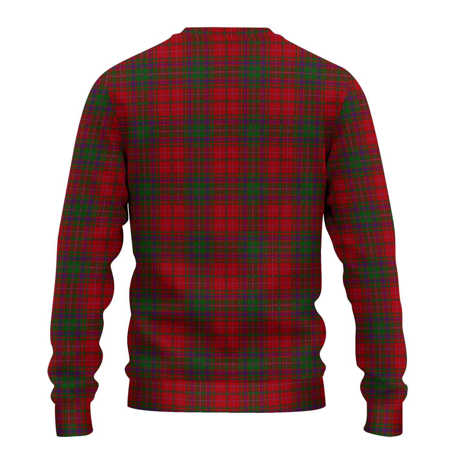 MacDougall Tartan Knitted Sweater with Family Crest - Tartanvibesclothing