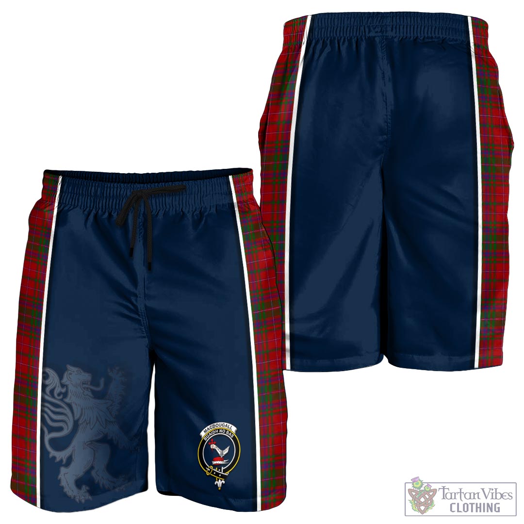 Tartan Vibes Clothing MacDougall Tartan Men's Shorts with Family Crest and Lion Rampant Vibes Sport Style