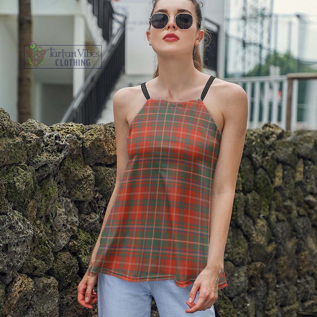 Tartan Vibes Clothing MacDougall Ancient Tartan Loose Halter Neck Camisole