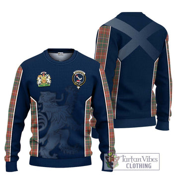 MacDougall Ancient Tartan Ugly Sweater with Family Crest and Lion Rampant Vibes Sport Style