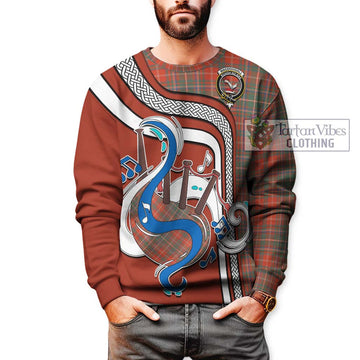 MacDougall Ancient Tartan Sweatshirt with Epic Bagpipe Style