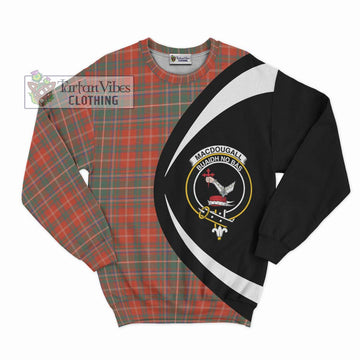 MacDougall Ancient Tartan Sweatshirt with Family Crest Circle Style