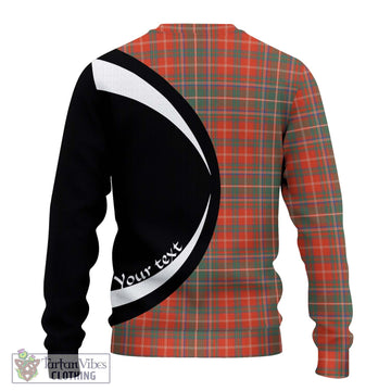 MacDougall Ancient Tartan Ugly Sweater with Family Crest Circle Style