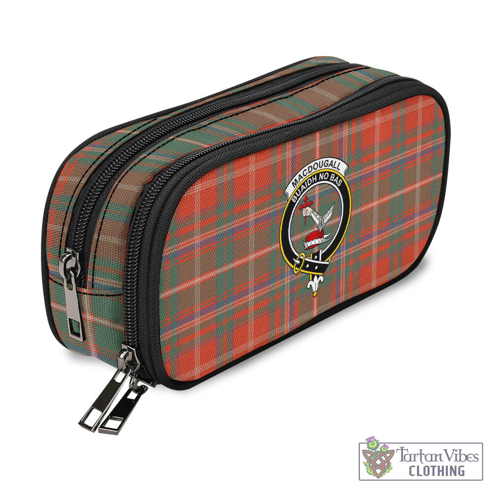 Tartan Vibes Clothing MacDougall Ancient Tartan Pen and Pencil Case with Family Crest