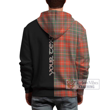 MacDougall Ancient Tartan Hoodie with Family Crest and Half Of Me Style