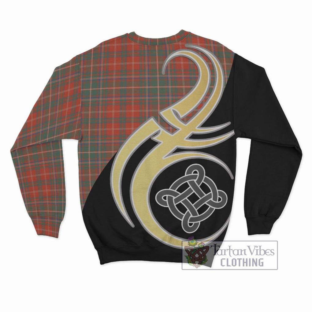 MacDougall Ancient Tartan Sweatshirt with Family Crest and Celtic Symbol Style - Tartan Vibes Clothing